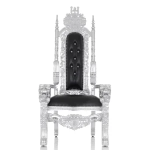 Black and Silver Throne Chair